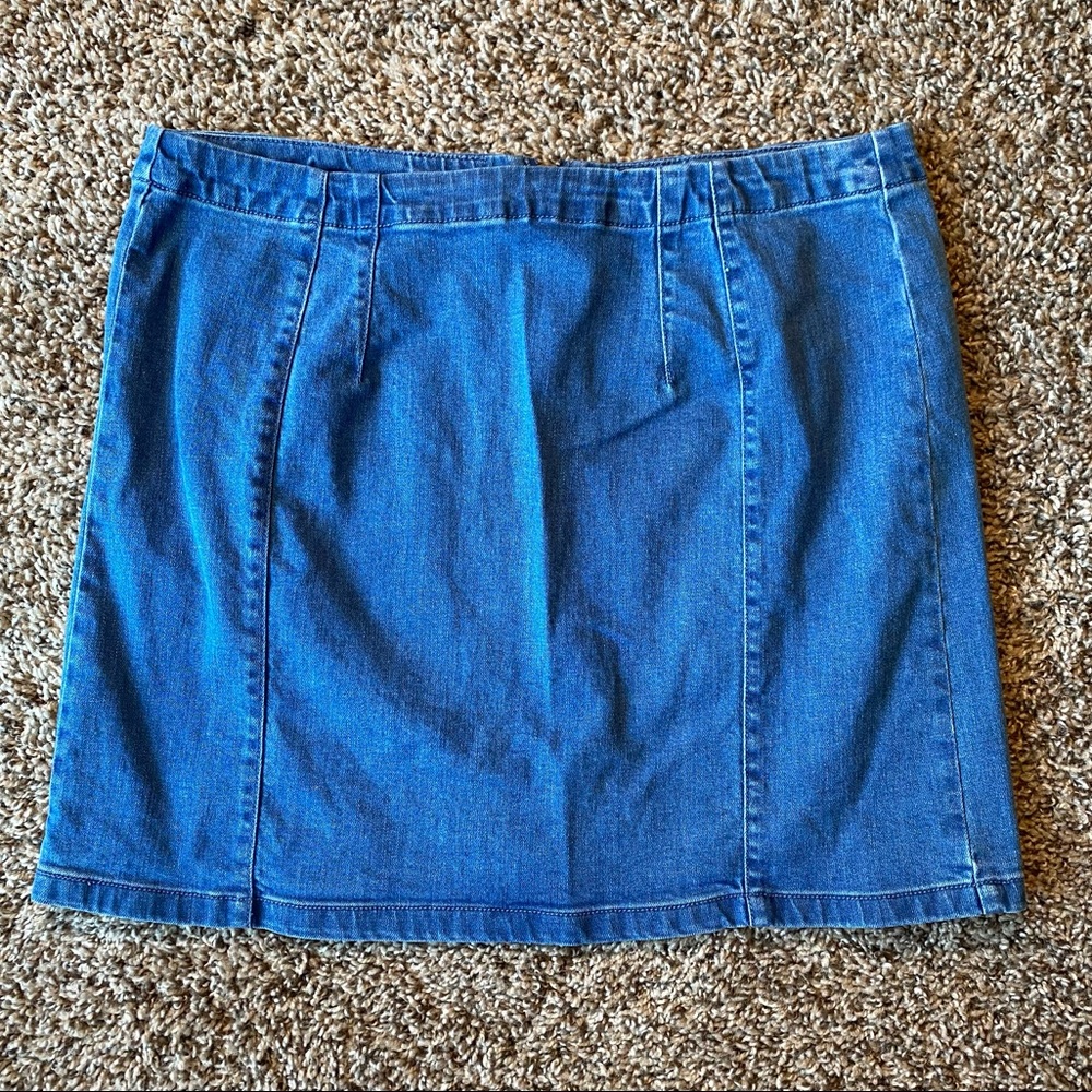 Gentle Fawn chambray A-line mini skirt